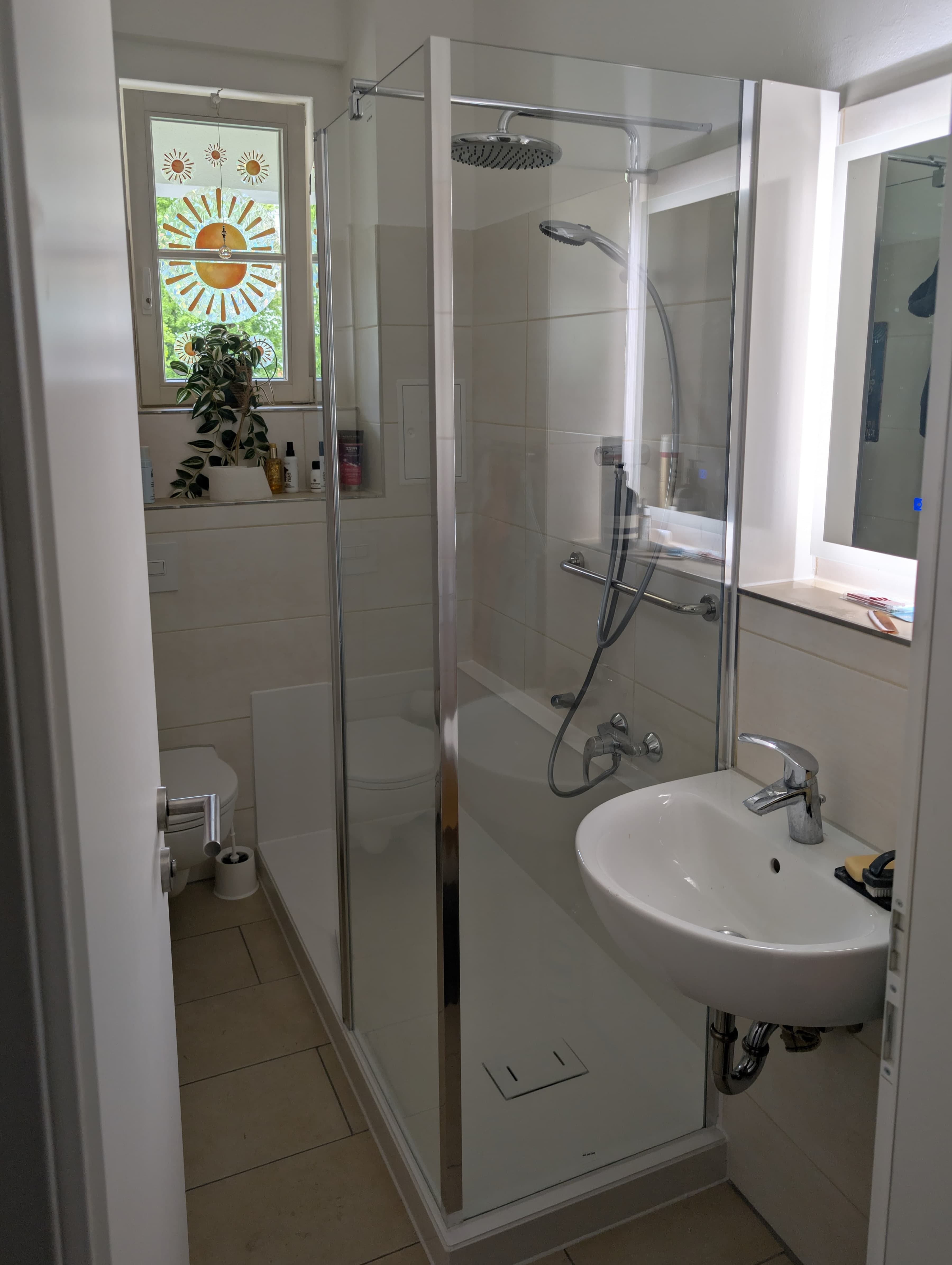 Begehbare Dusche nach Umbau